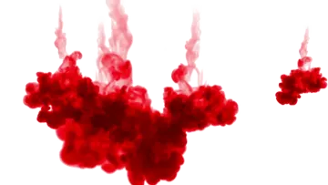 red smoke on a white background