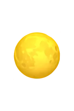 a yellow sphere on a white background