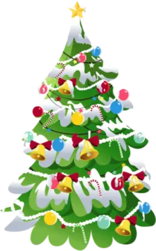 a christmas tree with ornaments and decorations
