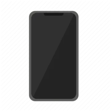 a black phone with a blank screen