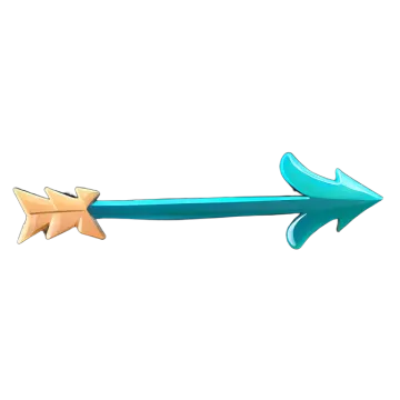 a blue arrow pointing up to the right