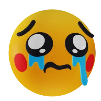 an image of a smiley face with tears