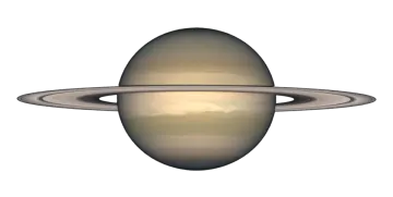 the planet saturn with a ring around it