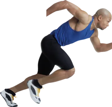 a man jumping in the air