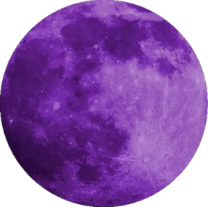 a purple moon on a white background
