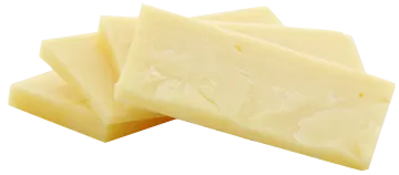 a pile of cheese on a white background