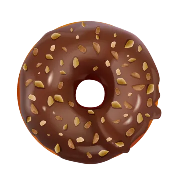 a chocolate covered donut