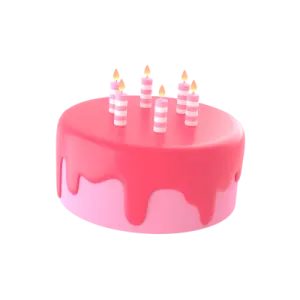 a cake with candles on top of it