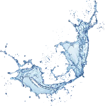 water splash on white background