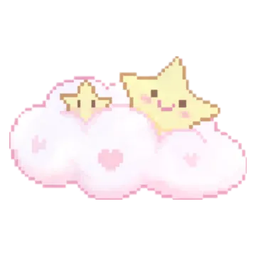 two pokemons sitting on top of a cloud