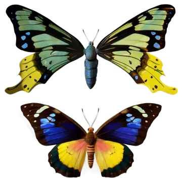 three different types of butterflies
