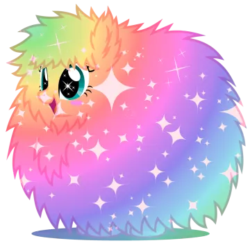 a colorful bird with stars on it's head