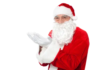 a man dressed as santa claus