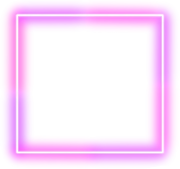 a pink neon frame on a white background