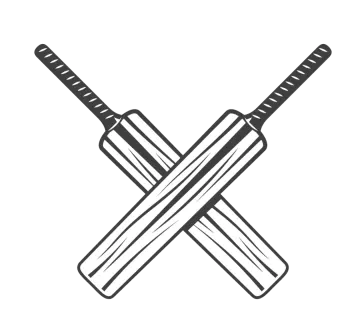 two crossed cricket bats icon vector illustration design