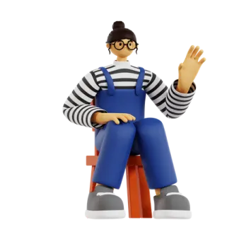 a person sitting on top of a chair