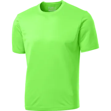 a lime green t - shirt
