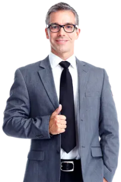 the man is wearing a suit and tie