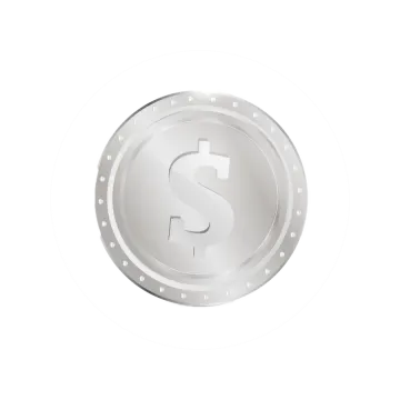 a metal plate with a dollar symbol on it