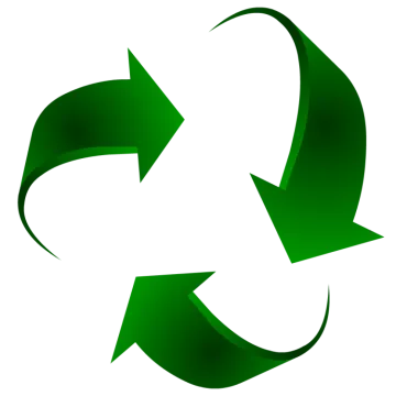 a green recycling symbol