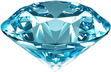 a blue diamond on white background
