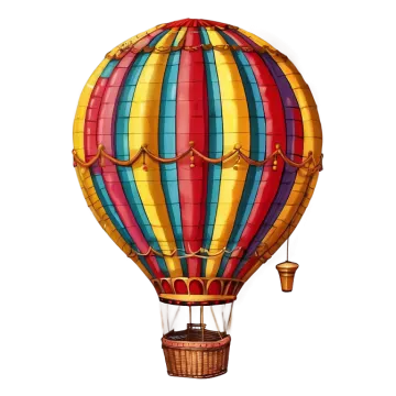 a colorful hot air balloon flying in the sky