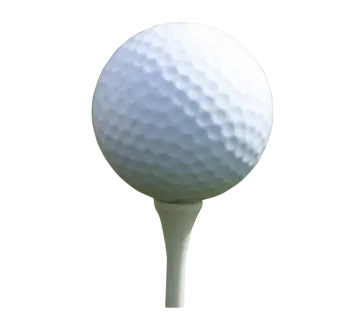 a golf ball on top of a tee