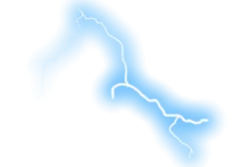 a lightning bolt on a white background