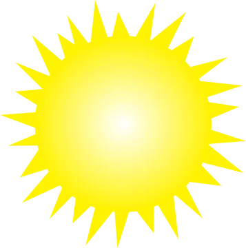 a black and white sun burst icon