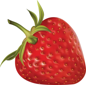 a red strawberry on a white background