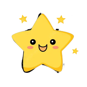 a yellow star with a smiling face