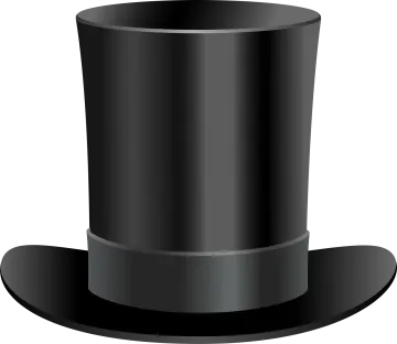 a top hat on a white background