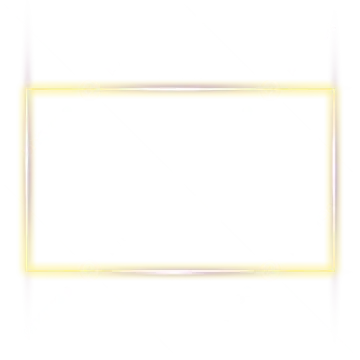 a white rectangular frame with a yellow light