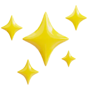 yellow stars on a white background