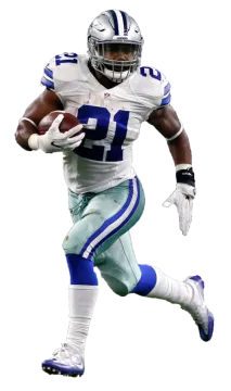 a football player running with the ball