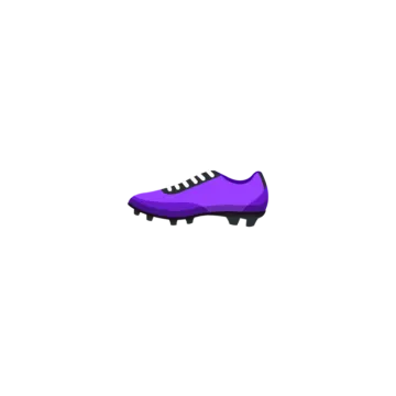 a purple soccer shoe on a white background