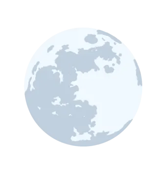 the moon with a white background