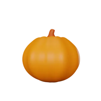 an orange pumpkin on a white background