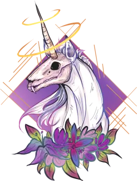 a unicorn with a flower in its mouth