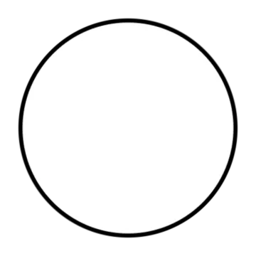 a black and white circle on a white background