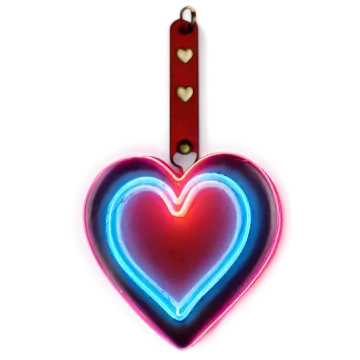 a heart shaped neon sign hanging on a wall