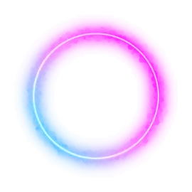 a neon ring on a white background