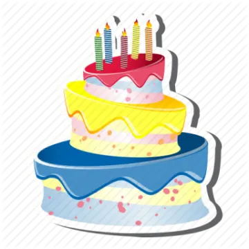 a birthday cake with candles on top