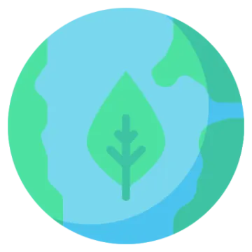 the earth with a leaf on it