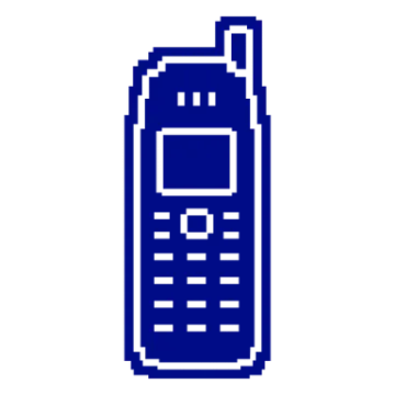 an old cell phone with a blue screen