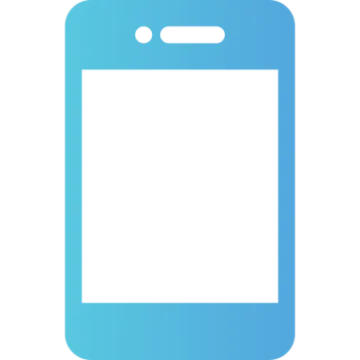 a smartphone with a blank screen