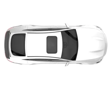 a white car top view from above