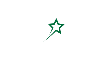 a green star logo on a white background