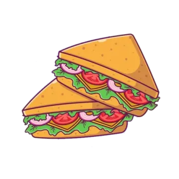 a sandwich with meat and vegetables on it