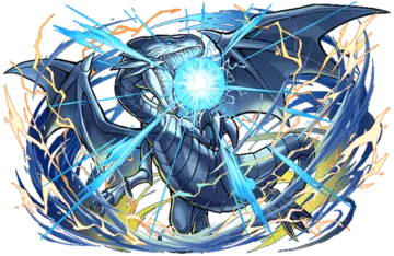 a drawing of a blue and yellow dragon